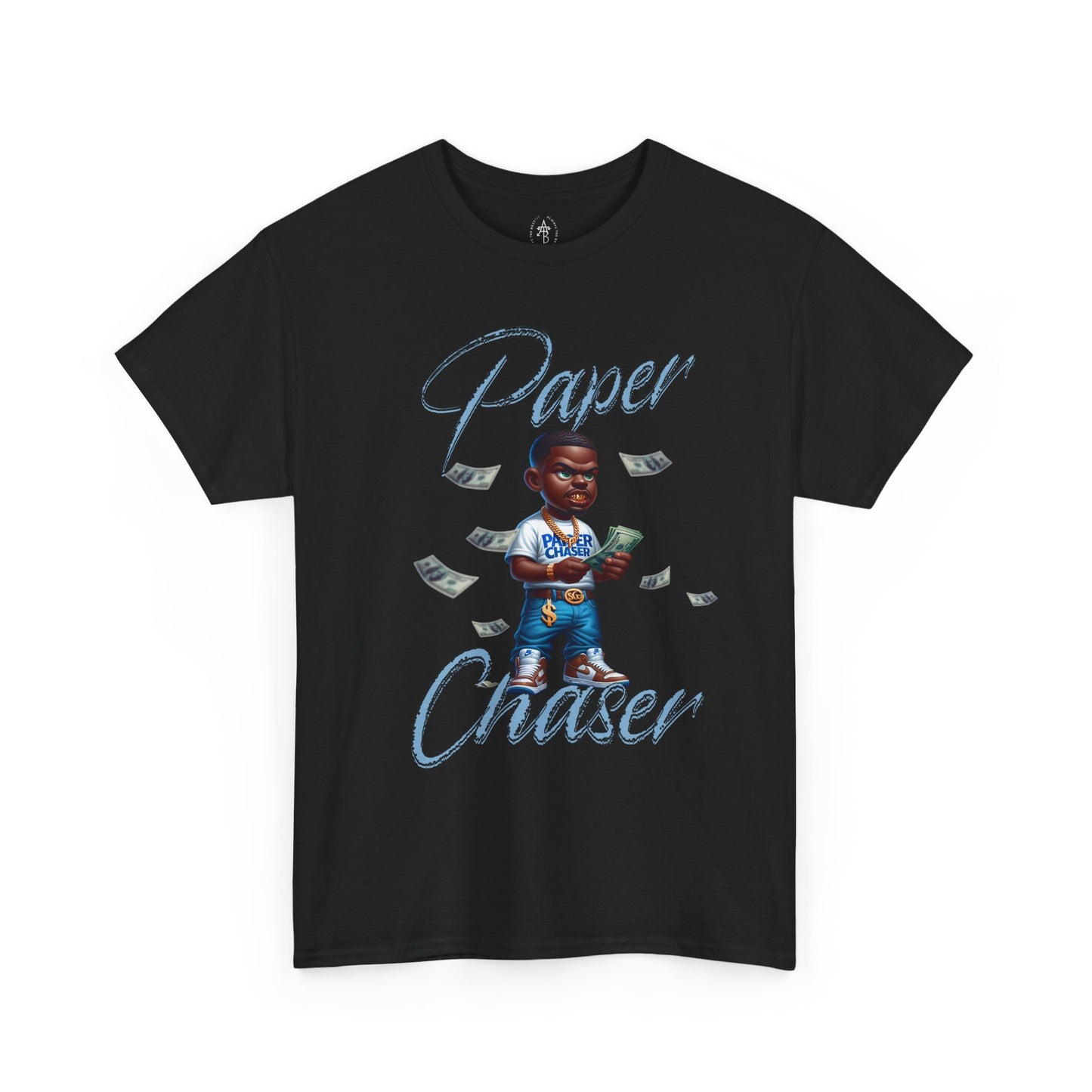 Paper Chaser Tee — Money Stacks Graphic T-Shirt